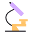 Icon eines Mikroskops als Symbol für Forschung und evidenzbasierte Pflegequalität.